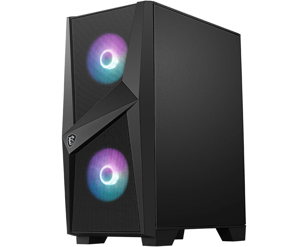 MSI MAG FORGE 100R Computer-Gehäuse Midi Tower Schwarz, Transparent