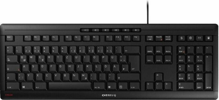 CHERRY STREAM KEYBOARD Tastatur Büro USB QWERTZ Tschechisch, Slowakisch Schwarz