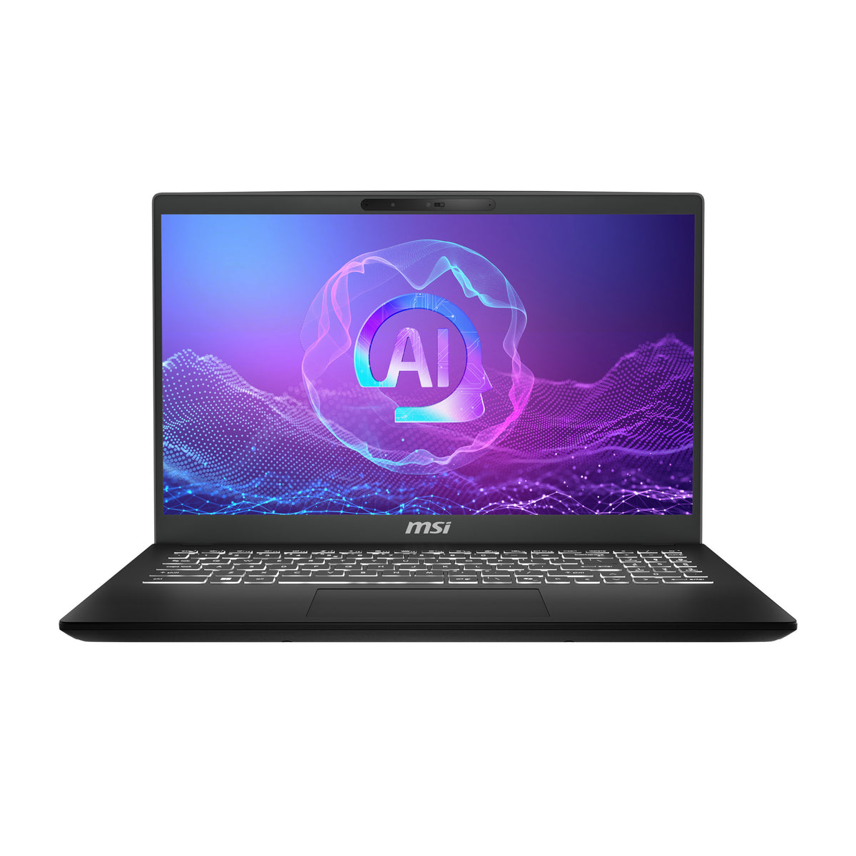 MSI Modern 15 H AI C2HMG-288FRNN Intel Core Ultra 5 225H Laptop 39,6 cm (15.6") Full HD 16 GB DDR5-SDRAM 512 GB SSD Wi-Fi 6E (802.11ax) Windows 11 Pro Schwarz AZERTY Französisch