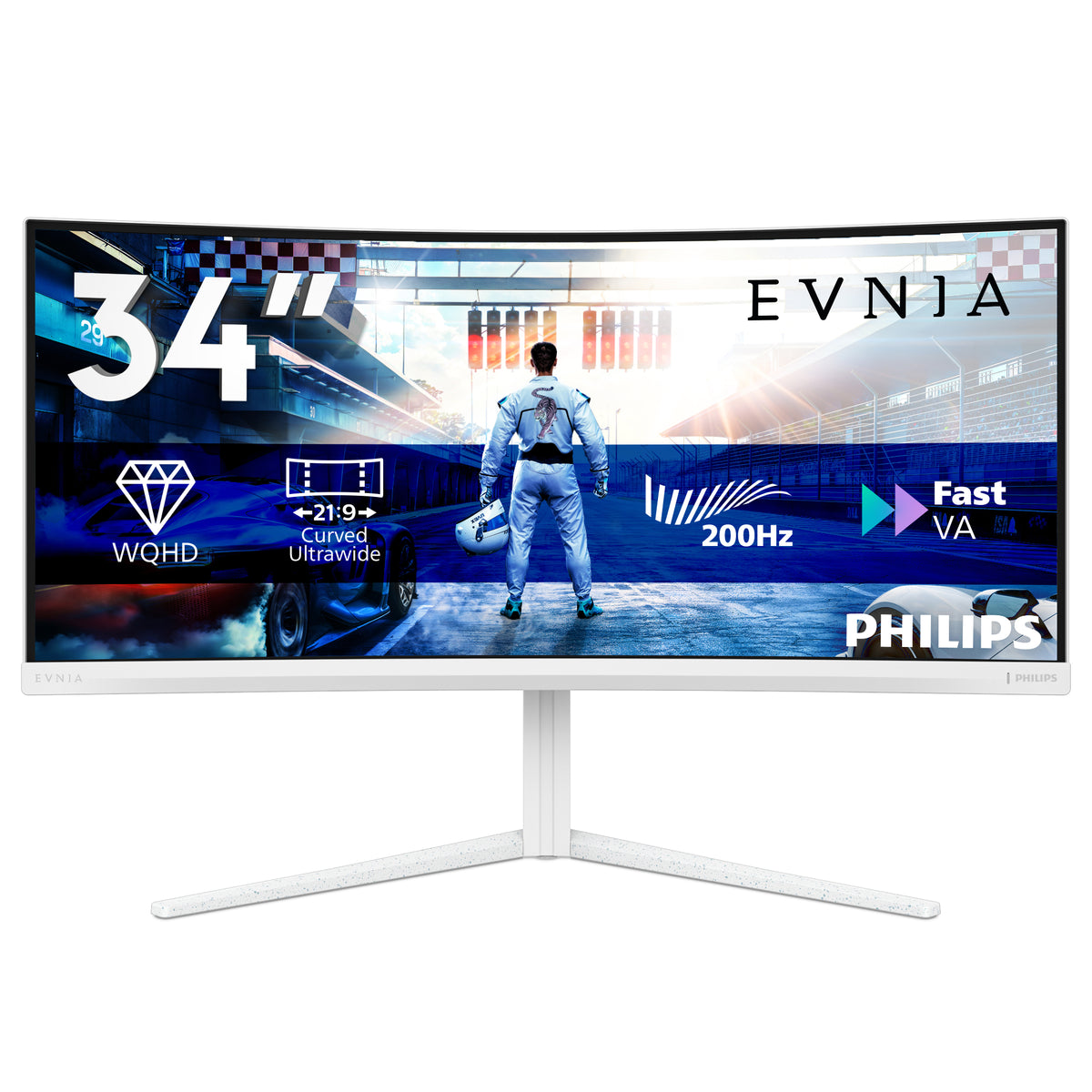 Philips 34M2C5601QA/00 Computerbildschirm 86,4 cm (34") 3440 x 1440 Pixel Weiß
