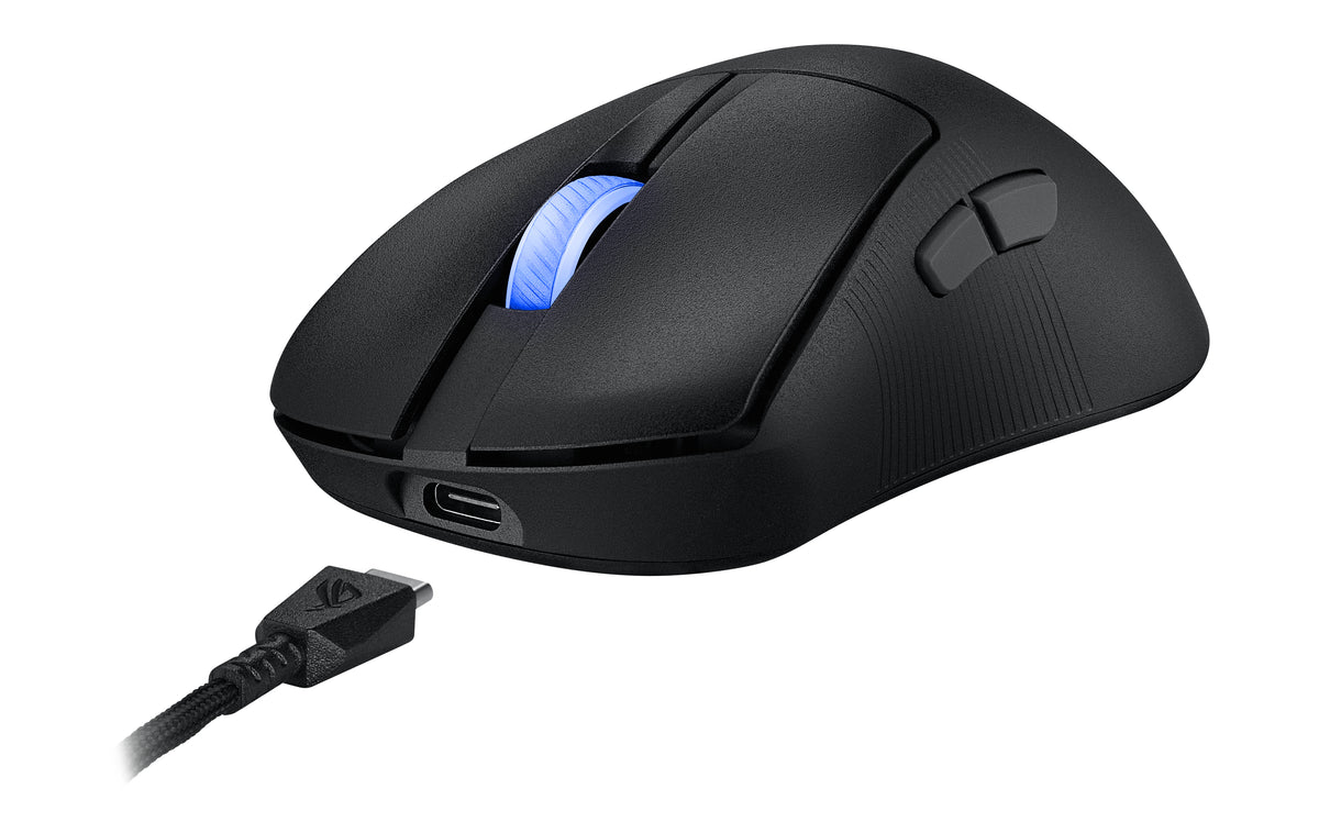 ASUS ROG Keris II Ace Wireless AimPoint Black Maus Gaming rechts RF Wireless + Bluetooth + USB Type-A Optisch 42000 DPI