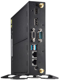 Shuttle XPC slim Barebone DS10U, Celeron 4205U, 1xHDMI, 1xDP, 1x VGA, 2x LAN, 1xCOM, 8x USB, sans ventilateur, fonctionnement continu 24/7