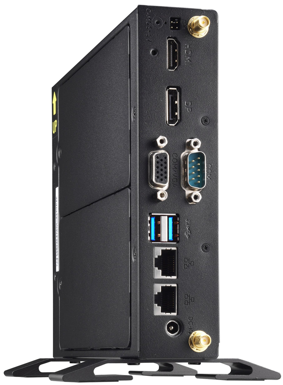 Shuttle XPC slim Barebone DS10U, Celeron 4205U, 1xHDMI, 1xDP, 1x VGA, 2x LAN, 1xCOM, 8x USB, fanless, 24/7 continuous operation