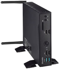 Shuttle XPC slim Barebone DS10U, Celeron 4205U, 1xHDMI, 1xDP, 1x VGA, 2x LAN, 1xCOM, 8x USB, sans ventilateur, fonctionnement continu 24/7