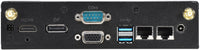 Shuttle XPC slim Barebone DS10U, Celeron 4205U, 1xHDMI, 1xDP, 1x VGA, 2x LAN, 1xCOM, 8x USB, sans ventilateur, fonctionnement continu 24/7