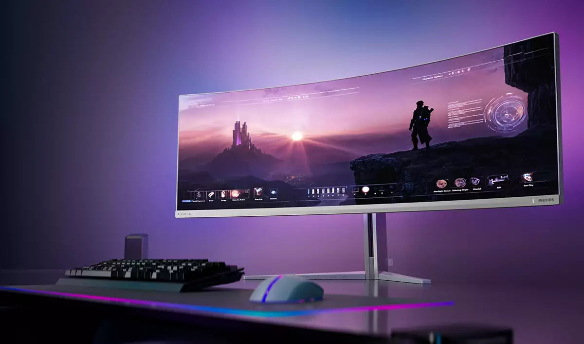 Philips Evnia 8000 49M2C8900/00 Computerbildschirm 124,2 cm (48.9") 5120 x 1440 Pixel Dual QHD QD-OLED Weiß