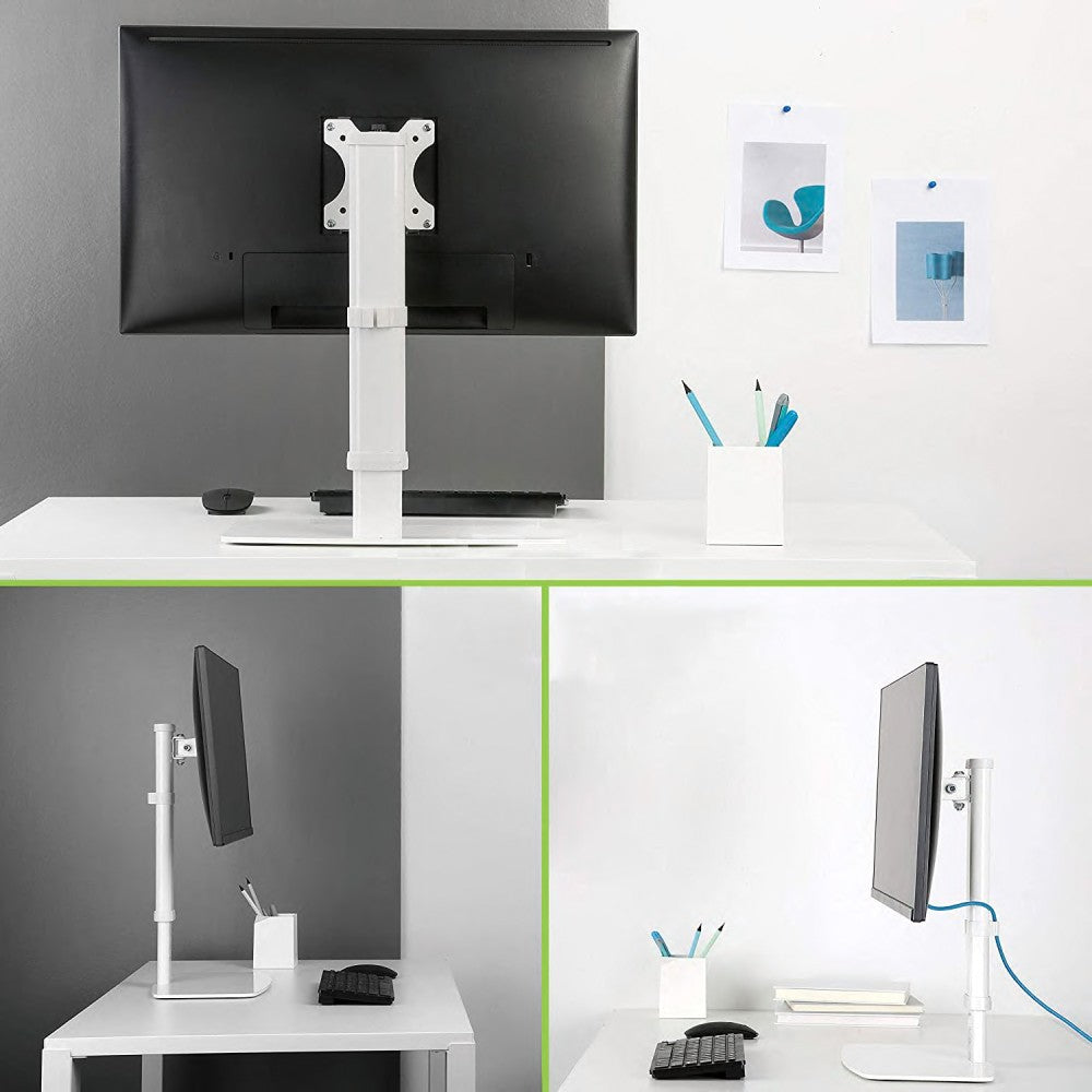 Techly ICA-LCD 260 Flachbildschirm-Tischhalterung 68,6 cm (27") Tisch/Bank Weiß