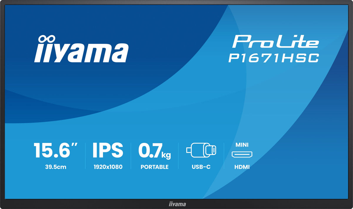 iiyama ProLite P1671HSC-B1 Computerbildschirm 39,6 cm (15.6") 1920 x 1080 Pixel Full HD LED Schwarz
