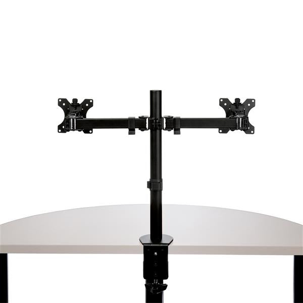 StarTech.com Monitorarm für 2 Monitore mit Schreibtischhalterung - Tischklemme - VESA-Monitorhalterung für bis zu 32-Zoll-Displays - Ergonomischer Gelenkmonitorarm - höhenverstellbar, neigbar, drehbar