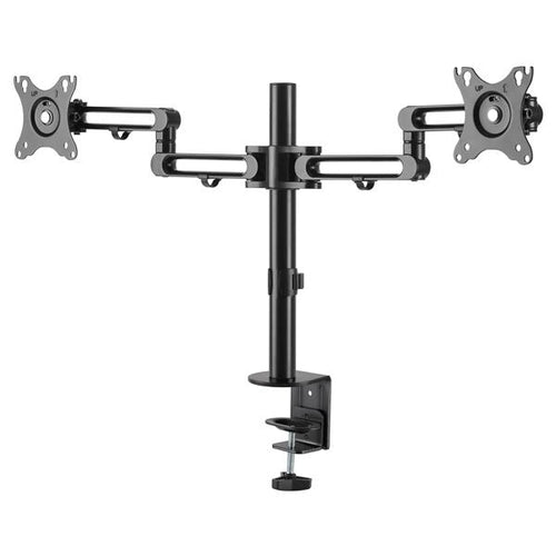 StarTech.com Doppel Monitorarm zur Tischmontage - Schreibtischklemme - VESA-kompatible Monitorhalterung für bis zu 32-Zoll-Displays - Ergonomischer Gelenkmonitorarm - höhenverstellbar/neigbar/drehbar