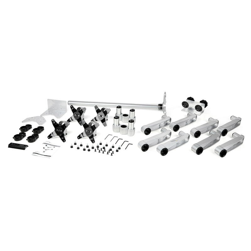 StarTech.com Vierfach-Monitorarm - Premium Gelenkige Monitor Halterung 2x2 für VESA-Bildschirme bis 30" (11,3kg) - Höhenverstellbar - Neig-/Schwenk-/Drehbar - Tischklemme/Tischlochmontage