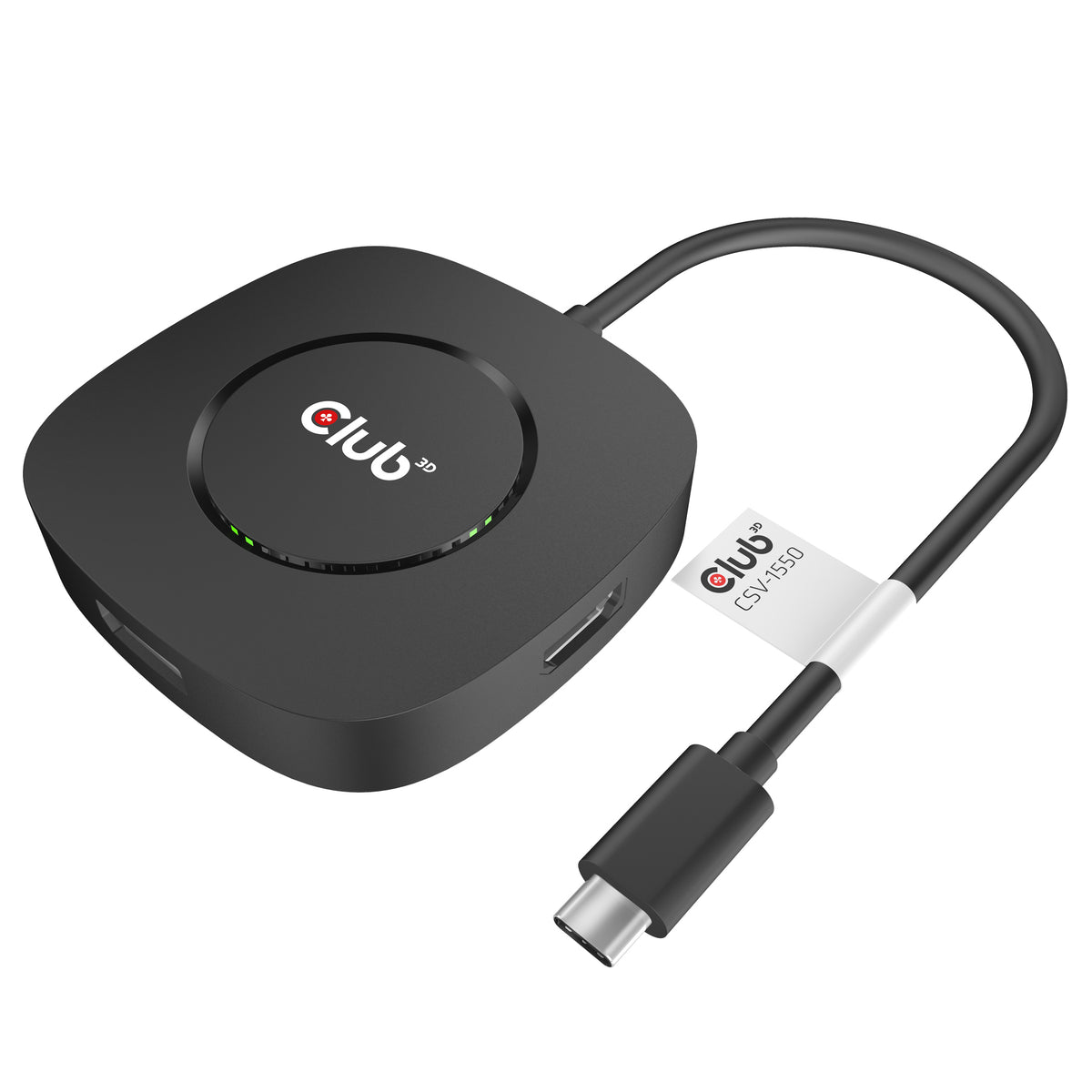 CLUB3D CSV-1550 laptop-dockingstation & portreplikator Kabelgebunden USB 3.2 Gen 1 (3.1 Gen 1) Type-C Schwarz
