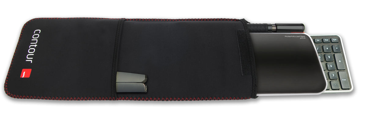 Contour Design RollerMouse Red Plus WL Travel Kit Tastatur Maus enthalten Büro RF Wireless Schwarz