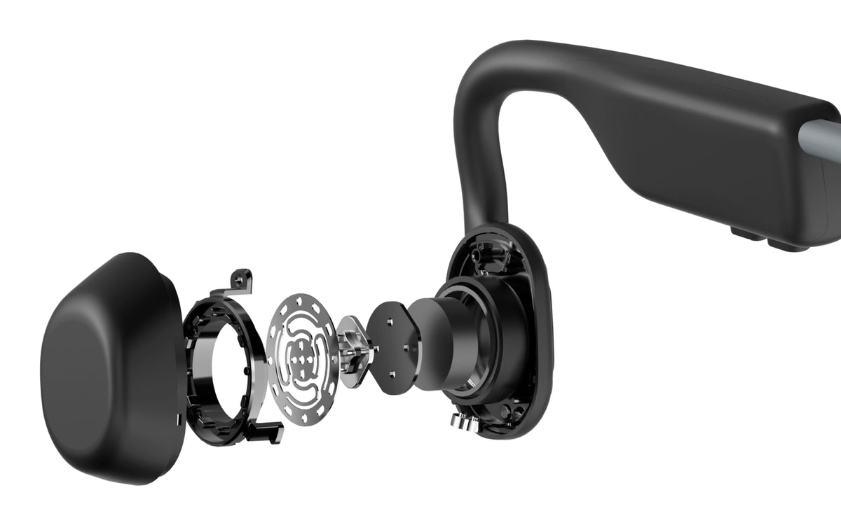 SHOKZ OpenMove Kopfhörer Kabellos Nackenband Sport Bluetooth Grau