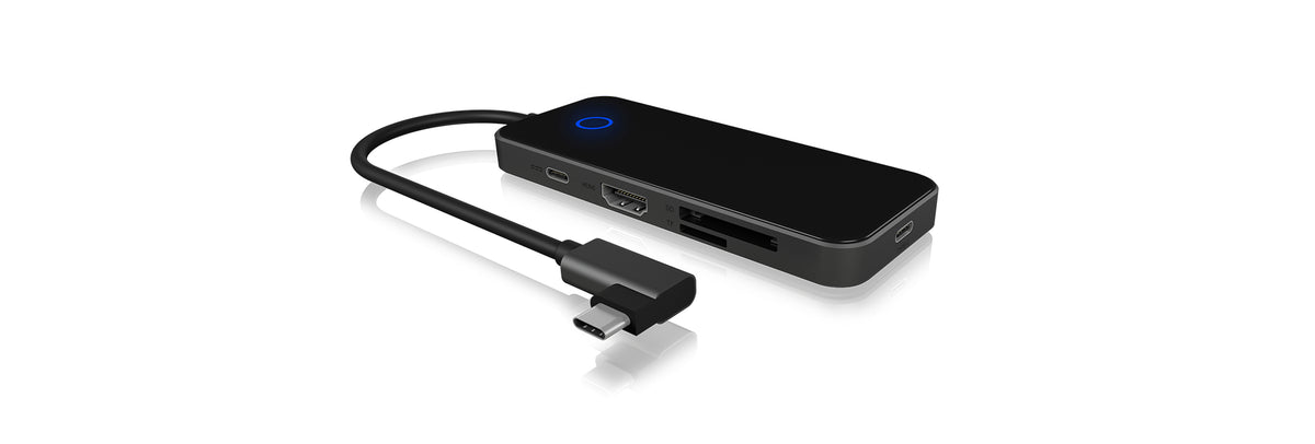 ICY BOX IB-DK4025-CPD Kabelgebunden USB 3.2 Gen 1 (3.1 Gen 1) Type-C Anthrazit, Schwarz