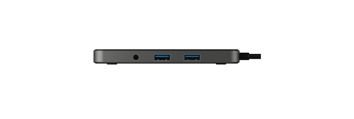 ICY BOX IB-DK4025-CPD Kabelgebunden USB 3.2 Gen 1 (3.1 Gen 1) Type-C Anthrazit, Schwarz