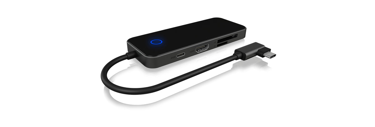 ICY BOX IB-DK4025-CPD Kabelgebunden USB 3.2 Gen 1 (3.1 Gen 1) Type-C Anthrazit, Schwarz