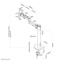 Neomounts FPMA-D960BLACKPLUS Monitorarm 10-49"