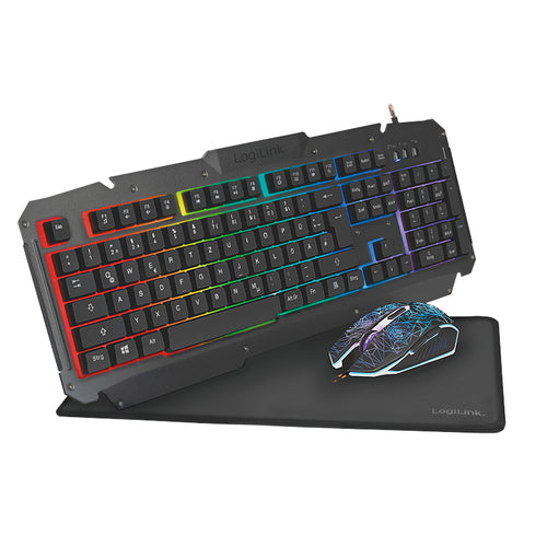 LogiLink ID0185 Tastatur Maus enthalten Gaming USB QWERTY Englisch Schwarz