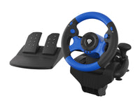 GENESIS Seaborg 350 Schwarz, Blau USB Lenkrad + Pedale Nintendo Switch, PC, PlayStation 4, Playstation 3, Xbox 360, Xbox One, Xbox Series S, Xbox Series X