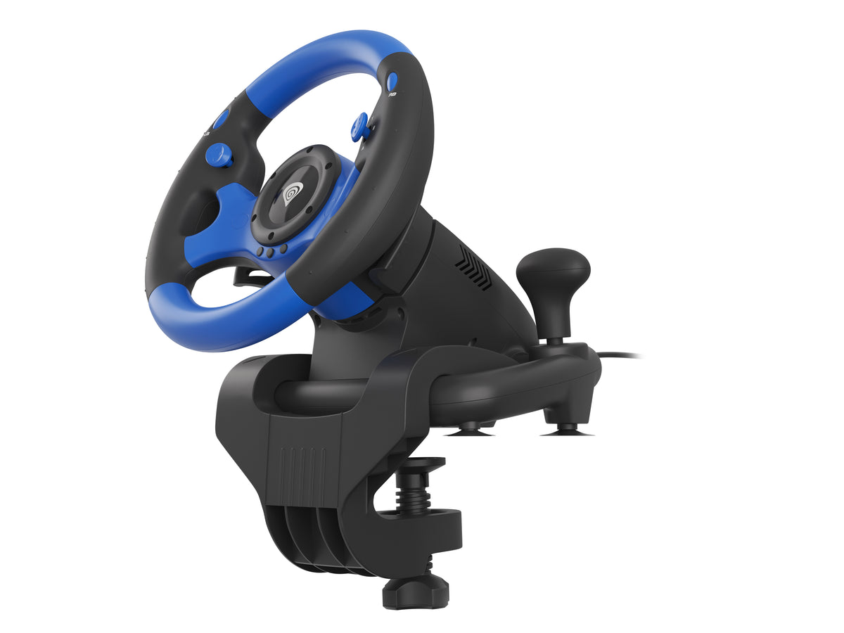 GENESIS Seaborg 350 Schwarz, Blau USB Lenkrad + Pedale Nintendo Switch, PC, PlayStation 4, Playstation 3, Xbox 360, Xbox One, Xbox Series S, Xbox Series X