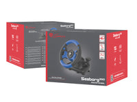 GENESIS Seaborg 350 Schwarz, Blau USB Lenkrad + Pedale Nintendo Switch, PC, PlayStation 4, Playstation 3, Xbox 360, Xbox One, Xbox Series S, Xbox Series X