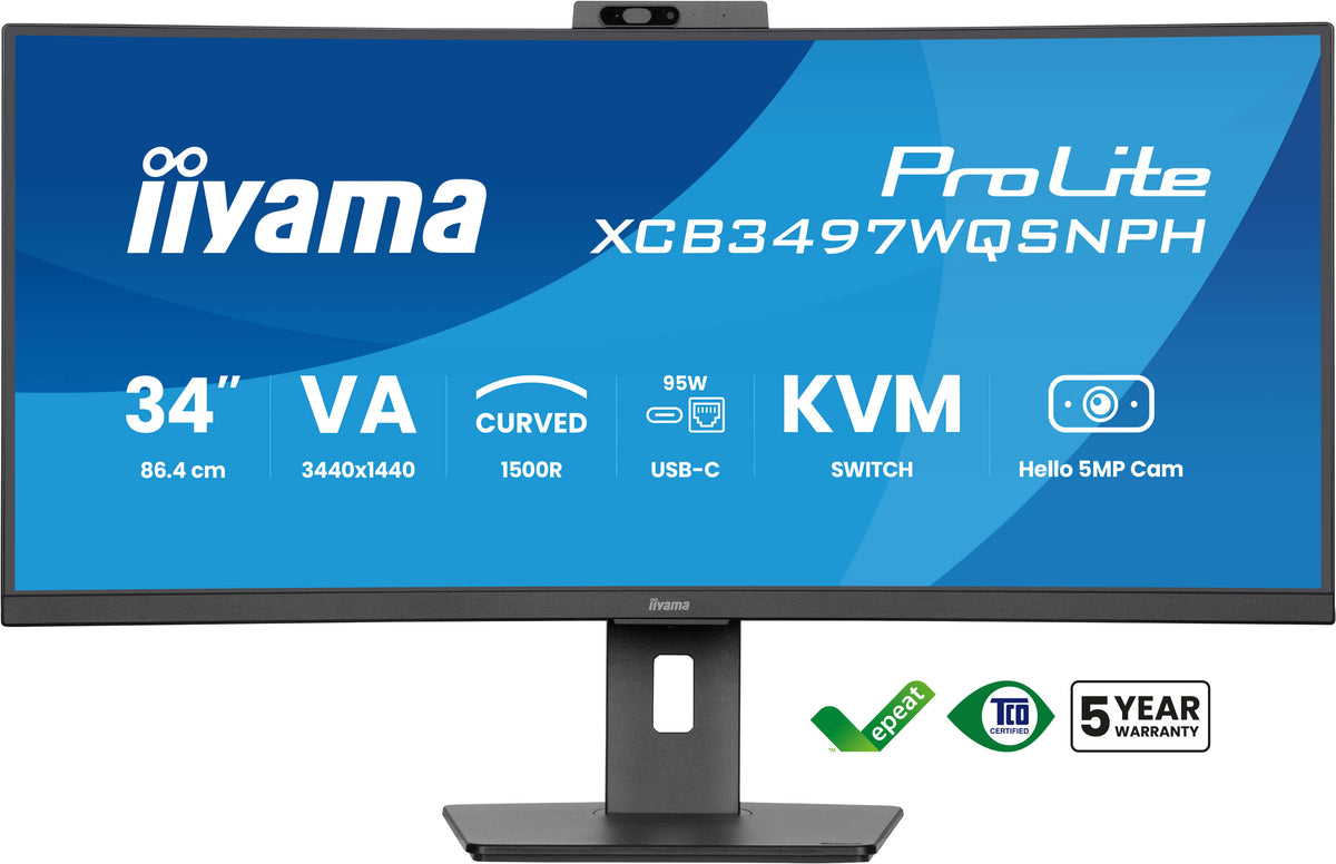 iiyama ProLite XCB3497WQSNPH-B1 Computerbildschirm 86,4 cm (34") 3440 x 1440 Pixel UltraWide Quad HD LED Schwarz