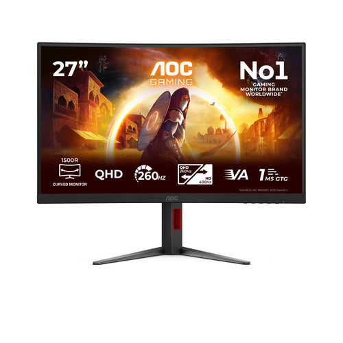 AOC G4 CQ27G4Z2AD Computerbildschirm 68,6 cm (27") 2560 x 1440 Pixel Schwarz, Rot