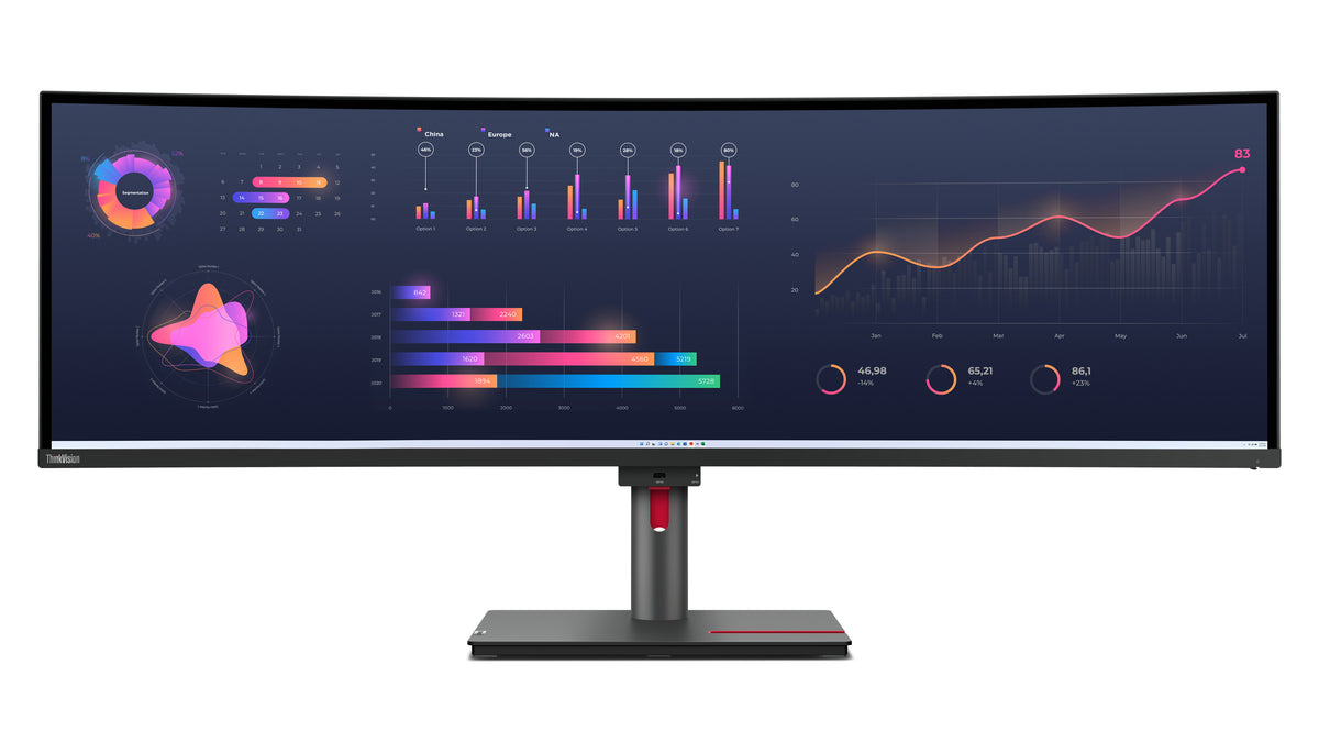 Lenovo ThinkVision P49w-30 Computerbildschirm 124,5 cm (49") 5120 x 1440 Pixel DQHD LED Schwarz