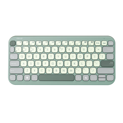 ASUS KW100 KEYBOARD/GN/GE/81 Tastatur Haus Bluetooth QWERTZ Deutsch Grün, Hellgrün