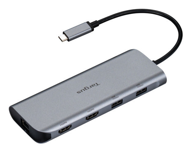 Targus DOCK427GL laptop-dockingstation & portreplikator Kabelgebunden USB 3.2 Gen 2 (3.1 Gen 2) Type-C Grau