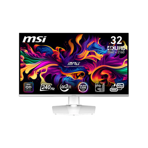 MSI MPG 321URXWDE QD-OLED Computerbildschirm 80 cm (31.5") 3840 x 2160 Pixel 4K Ultra HD Weiß