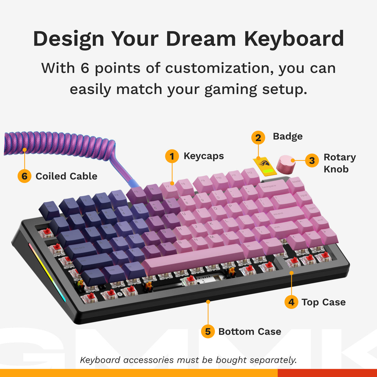 Glorious Gaming GMMK 3 PRO HE 75% Prebuilt Tastatur USB QWERTY US Englisch Schwarz