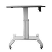 StarTech.com Höhenverstellbarer Schreibtisch - Sit Stand Workstation -Ergonomischer Stehpult mit Rollen - Computertisch mit verriegelbarem One-Touch-Lift für Lehrer/Schüler