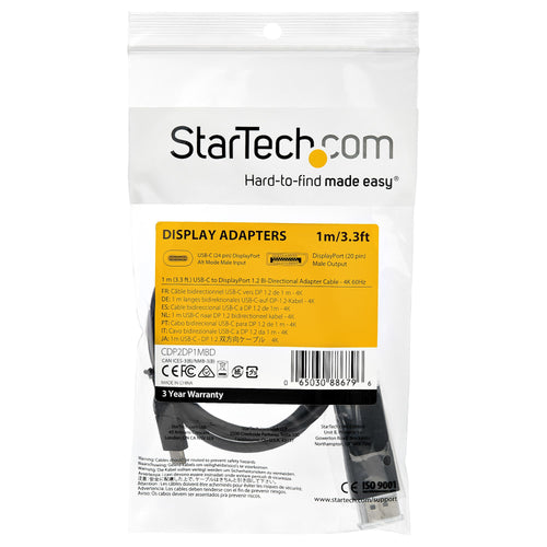 StarTech 1m USB-C auf DisplayPort-Kabel 4K bidirektional 24 pin (M)