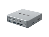Conceptronic DONN25G 15-in-1 DisplayLink USB 3.2 Gen 2 Dockingstation, 4K60Hz Triple-Display, HDMI x 2, DisplayPort, USB-C 10 Gbit/s x 2, USB-A 10 Gbit/s x 2, USB-A 5 Gbit/s x 2, SD, TF/MicroSD, GbE, Audio, DC-Eingang, Sicherheitssteckplatz, PD 3,0