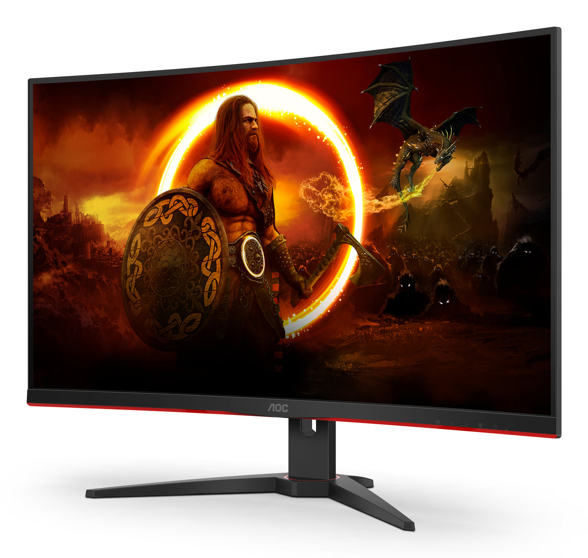 AOC G2 C32G2ZE/BK Computerbildschirm 80 cm (31.5") 1920 x 1080 Pixel Full HD LED Schwarz, Rot