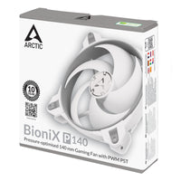 ARCTIC BioniX P140 (Grau/Weiß) - 140 mm PWM PST Gaming Lüfter optimiert für statischen Druck
