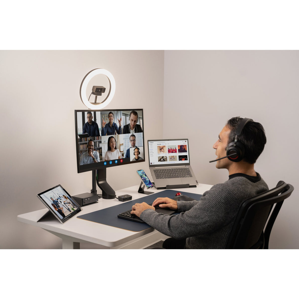 Kensington SmartFit Platzsparender Single Monitorarm