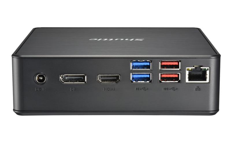 Shuttle XPC Nano PC NC40U5, Intel Core i5-1235U, 1x HDMI, 1x DP,1xUSB-C/DP, 6x USB3.2, 1x 2.5" bay, 2x M.2, 1x LAN, RAID, 24/7 Dauerbetrieb, inkl. VESA & Stand