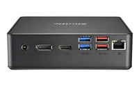 Shuttle XPC Nano PC NC40U, Intel Celeron 7305U, 1x HDMI, 1x DP,1xUSB-C/DP, 6x USB3.2, 1x 2.5" bay, 2x M.2, 1x LAN, RAID, 24/7 Dauerbetrieb, inkl. VESA & Stand