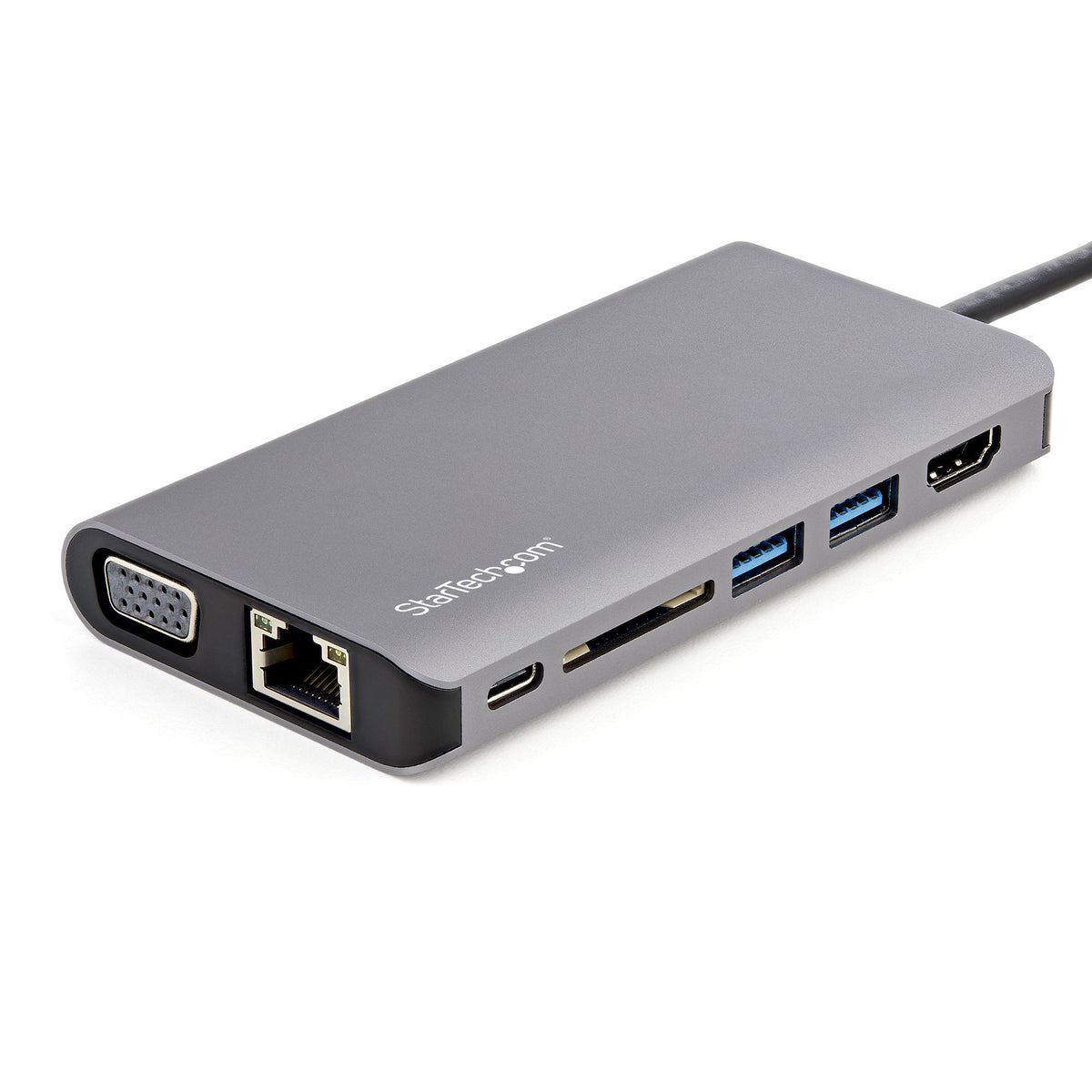 StarTech.com USB-C Multiport Adapter - USB-C Mini Reisedock mit 4K HDMI oder 1080p VGA - 3x USB 3.0-Hub, SD, GbE, Audio, 100W PD Pass-Through - Tragbare Dockingstation für Laptop/Tablet