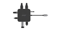 Acer 7-in-1 USB 4 Dongle Kabelgebunden USB4 Schwarz, Silber