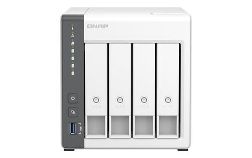 QNAP TS-433 NAS Tower ARM Cortex-A55 4 GB 0 TB QNAP QTS Weiß