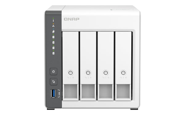QNAP TS-433 NAS Tower ARM Cortex-A55 4 GB 0 TB QNAP QTS Weiß