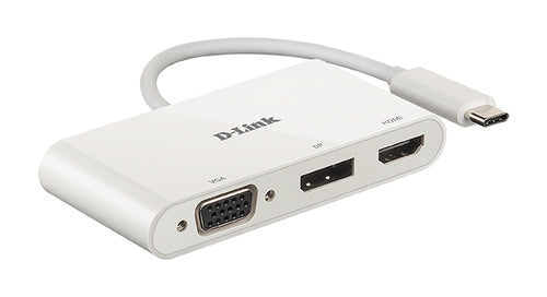 D-Link DUB-V310 laptop-dockingstation & portreplikator Kabelgebunden USB 3.2 Gen 1 (3.1 Gen 1) Type-C Weiß