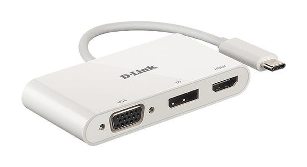 D-Link DUB-V310 laptop-dockingstation & portreplikator Kabelgebunden USB 3.2 Gen 1 (3.1 Gen 1) Type-C Weiß