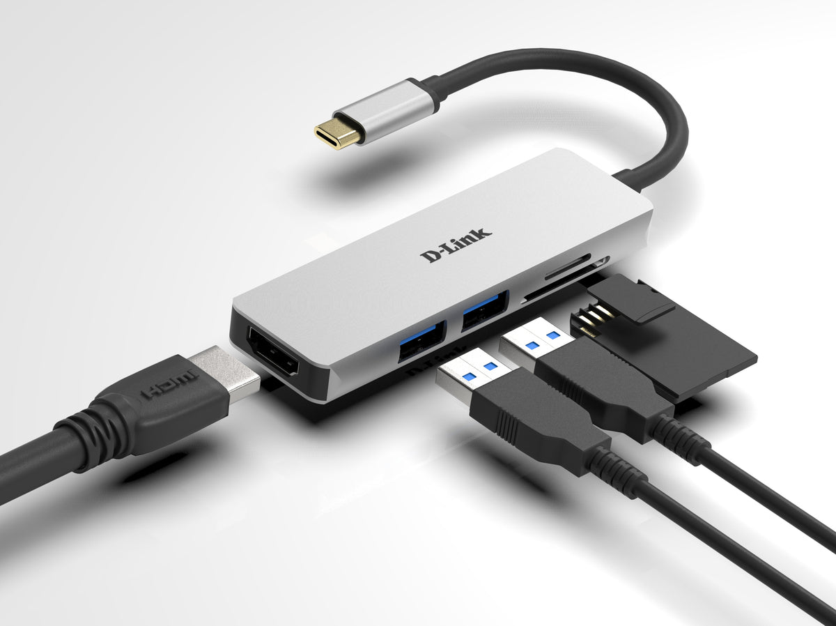 D-Link DUB-M530 laptop-dockingstation & portreplikator Kabelgebunden USB 3.2 Gen 1 (3.1 Gen 1) Type-C Aluminium