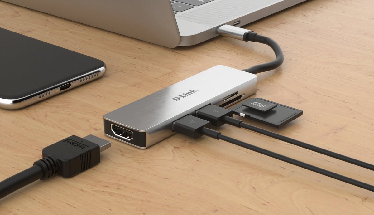 D-Link DUB-M530 laptop-dockingstation & portreplikator Kabelgebunden USB 3.2 Gen 1 (3.1 Gen 1) Type-C Aluminium