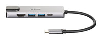 D-Link DUB-M520 laptop-dockingstation & portreplikator Kabelgebunden Thunderbolt 3 Aluminium